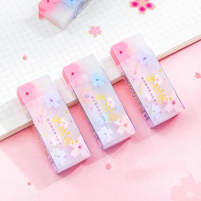 1ks třešňový květ Gumová guma Japonské sakurové gumy na čištění tužek Kancelářské školní potřeby