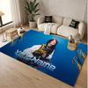 Custom Name Crystal Velvet Rug,Billie Eilish Comfortable Anti Slip Floor Mat For Room Decoration