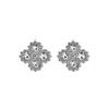 4PCS 9MM Four Leaf Clover Diamond Plated Titanium Steel 18k Gold Plated Bracelet Necklace Ring Earnail Set Does Not Fade