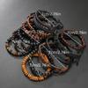 12pcs Vintage Braided Faux Leather Bracelet Set with Tiger Eye & Moonstone Beads - Stylish Accessories for Daily Wear & Parties (Box Not Included)