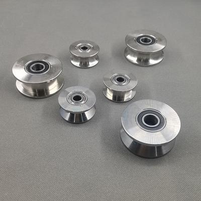 1pcs Stainless Steel Track Pulley Bearing Quiet Wheel Sliding Door V/U/H Type Grooved Steel Wire Rope Directional Roller