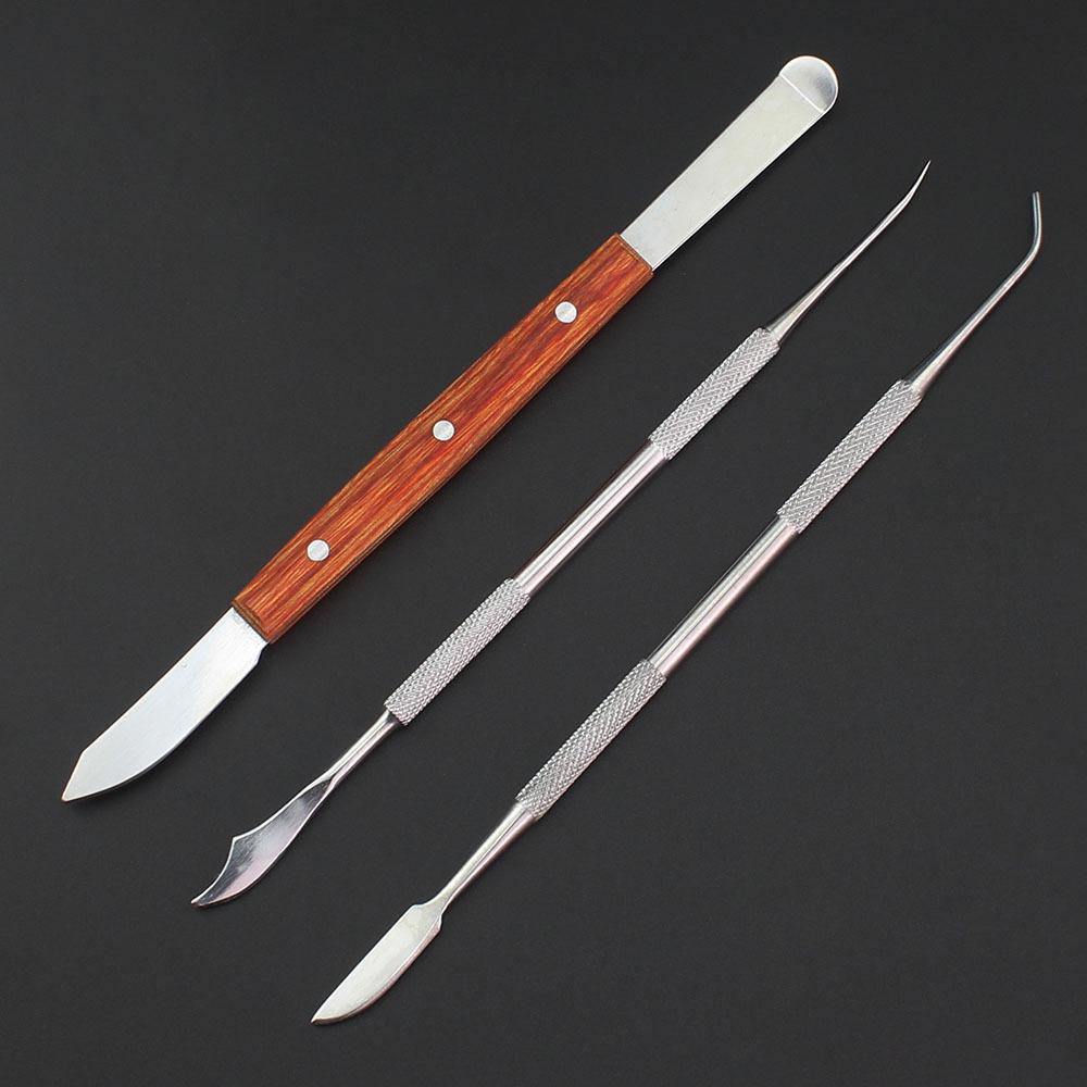 Ten-Piece Stainless Steel Sculpting & Carving Knife Set for Clay, Pottery, Wax, and Dental Models.