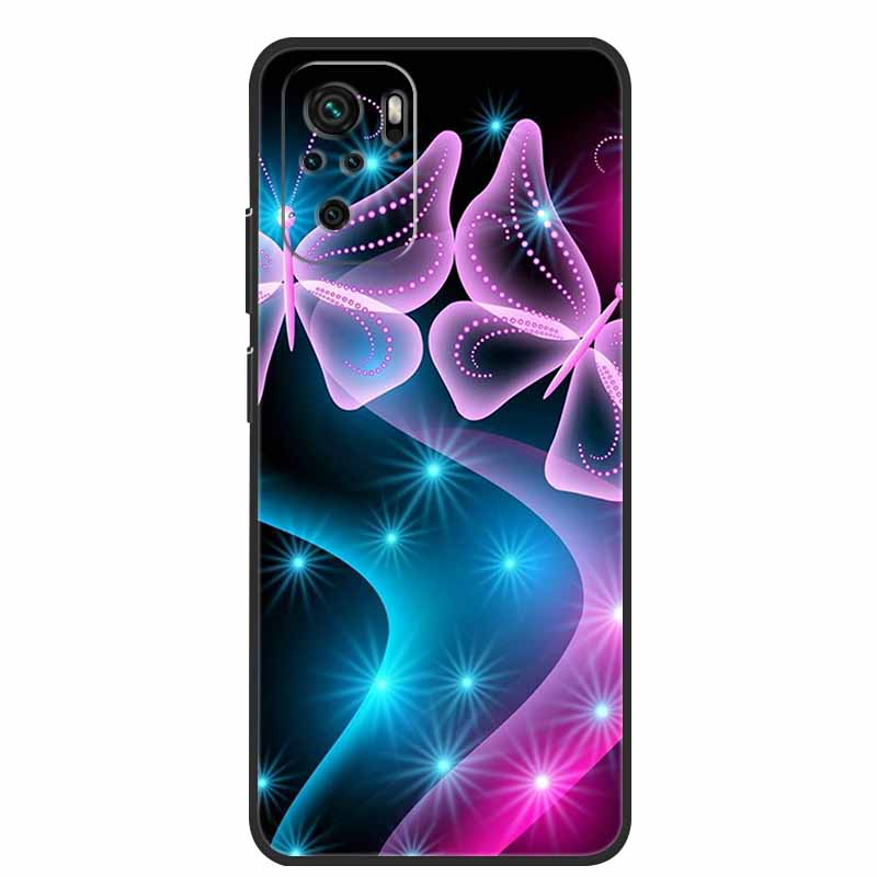 Für Xiaomi Poco M5s Hülle Luxus TPU Weiches Silikon Handy Rückseite für PocoM5s Stoßfest Blumen Niedliche Cartoon Blumen Neue Hülle