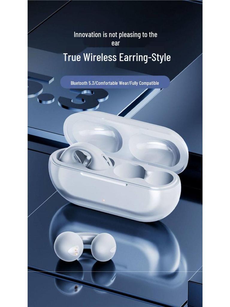 Bone Conduction Clip-on Bluetooth Headphones 25, 2025 Model, Binaural, Clear Sound, Long Standby