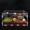 Reptiles Feeding Box Acrylic Breeding Case Clear Insect Mini Habitat