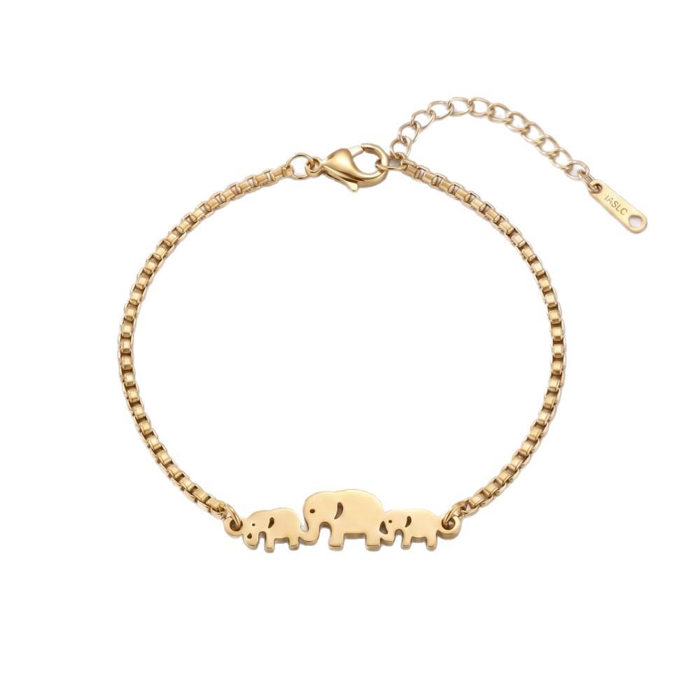 Stainless Steel Animal Letter Star Bracelet - Unisex Fashion Accessory