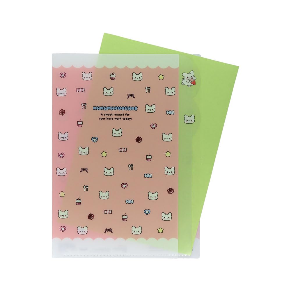 Stationery Hanamaru Obake Sanrio Characters Goods Clear File A4 Size 5 Pockets Pink S2174782 Sun-Star