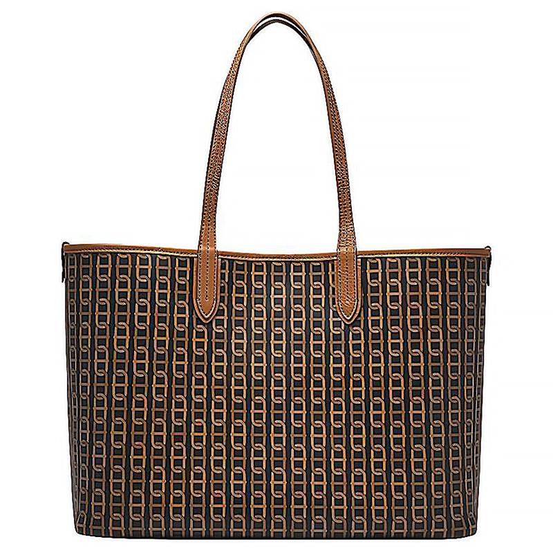 New FOSSIL PVC Tote Bag, Shopping Bag, Handbag, Shoulder Bag Regular Women's Brown ZB1867914