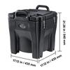 Insulated Food Carrier, 32Qt Capacity, Stackable Catering Hot Box with Stainless Steel Barrel, Top Load LLDPE Food Warmer with Integral Handles