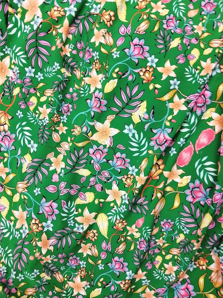 Tessuto di Raso di Seta Floreale Grande per Cheongsam, Fodera e Nastro per Copricapo