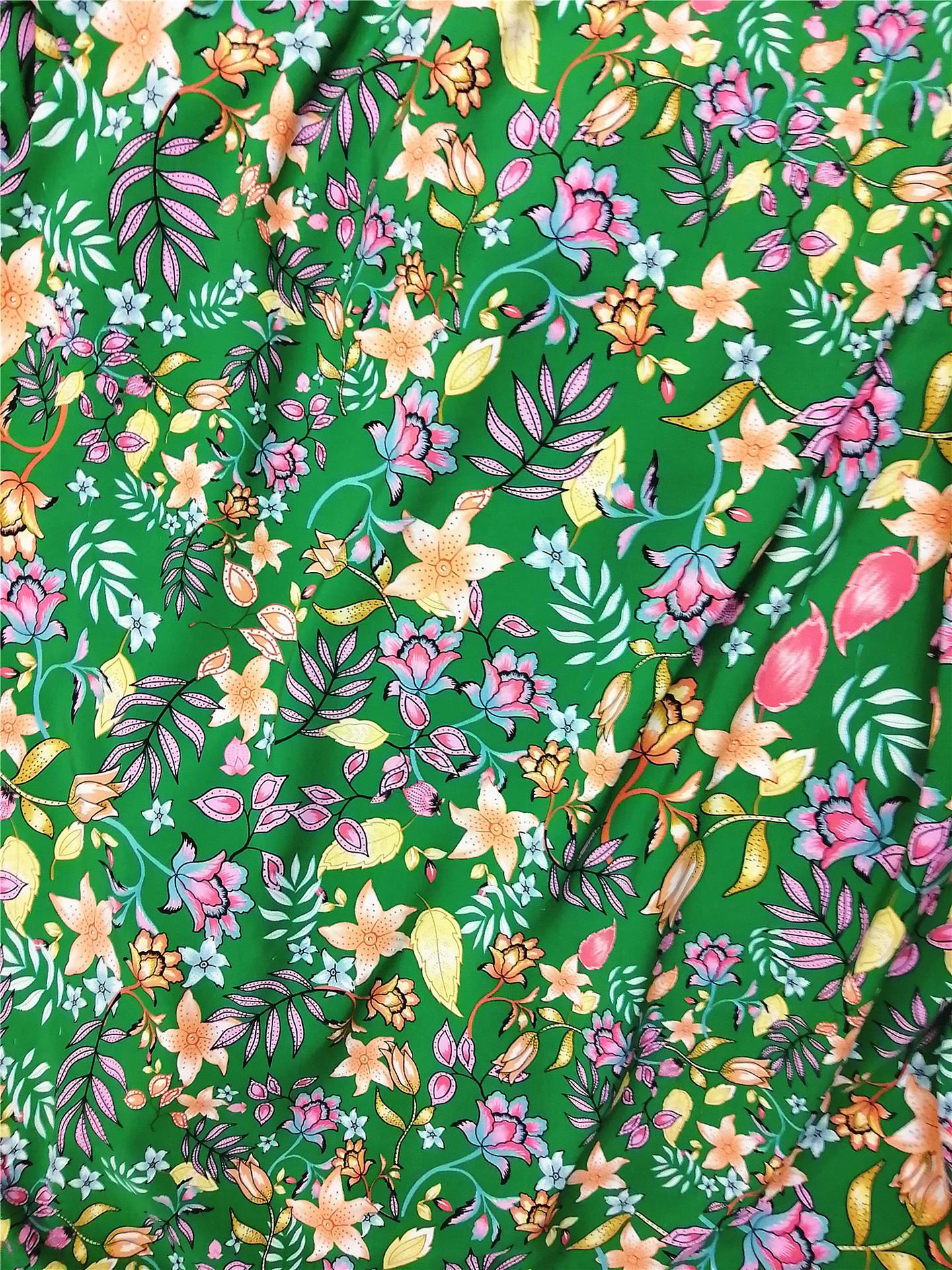 

Большая Цветочная Ткань из Шелкового Сатина для Ципао, Подкладки и Ленты для Головного Убора