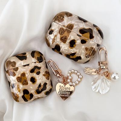 Stylish Leopard Print Headphone Cover with Chain - for Airpod1/2/3/4,Airpods Pro1/2!