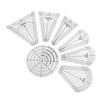 10 Pcs Quilting Template Ruler Multifunctional Regular Plate Template Acrylic Clear Patchwork Ruler for Sewing Quilting
