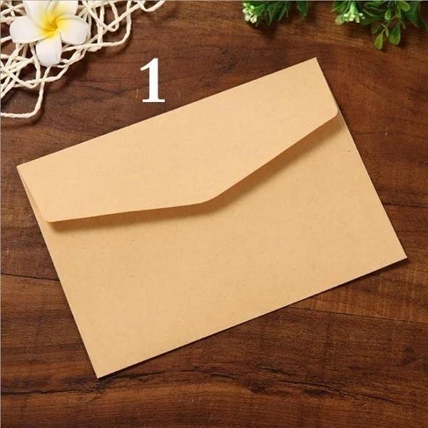 10 Stück Schwarz Weiß Kraftpapier Umschläge Blanko Papier Umschlag Vintage Europäischer Stil Umschlag für Karte Scrapbooking Geschenk
