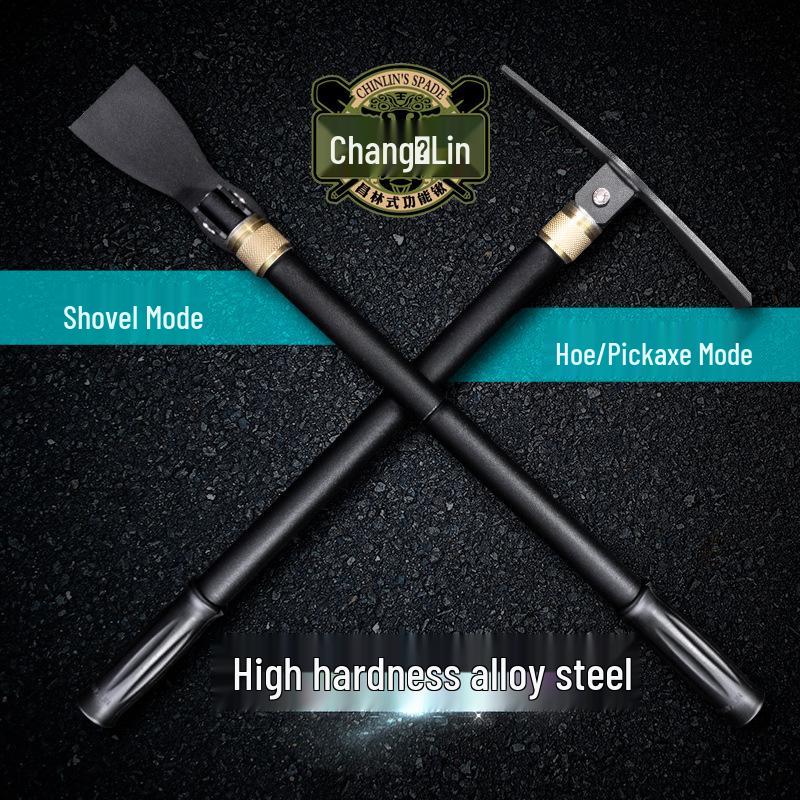 Changlin 1531 Multifunctional Folding Shovel & Pickaxe - Portable Outdoor Tool for Camping, Fishing, and Gardening
