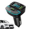 Car Music Adapter Wireless Fm Transmitter Radio Receiver Hifi Bass Car Accessories Led Display Wireless Radio For Vehicle Car