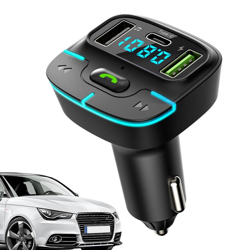 Car Music Adapter Wireless Fm Transmitter Radio Receiver Hifi Bass Car Accessories Led Display Wireless Radio For Vehicle Car CHINA