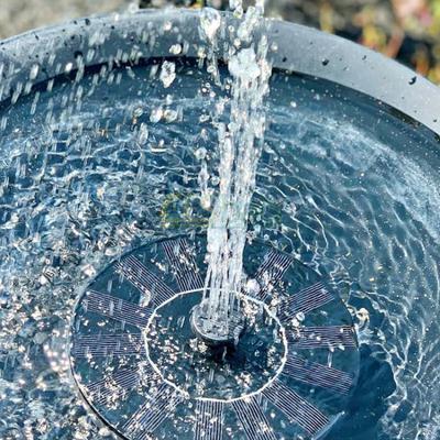 Fontaine solaire 1,4 W, bain d'oiseaux, fontaine électrique pour cour, décoration de jardin, fontaine flottante, cascade, pompe