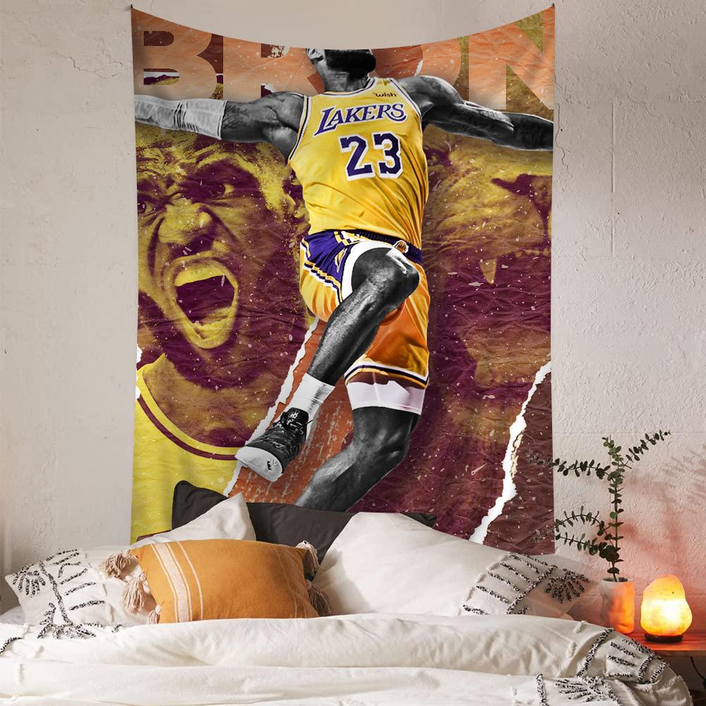 POP Basketball Player L-LeBron- James Basketball Printed Large Wall Tapestry Indian Buddha Decoration Bohemian Hippie Art Decor