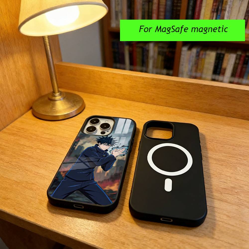 Anime Jujutsu Kaisen Handyhülle Für iPhone17,16,15,14,13,12,11 Plus,Pro Magnetisch mit Magsafe Kabelloses Laden