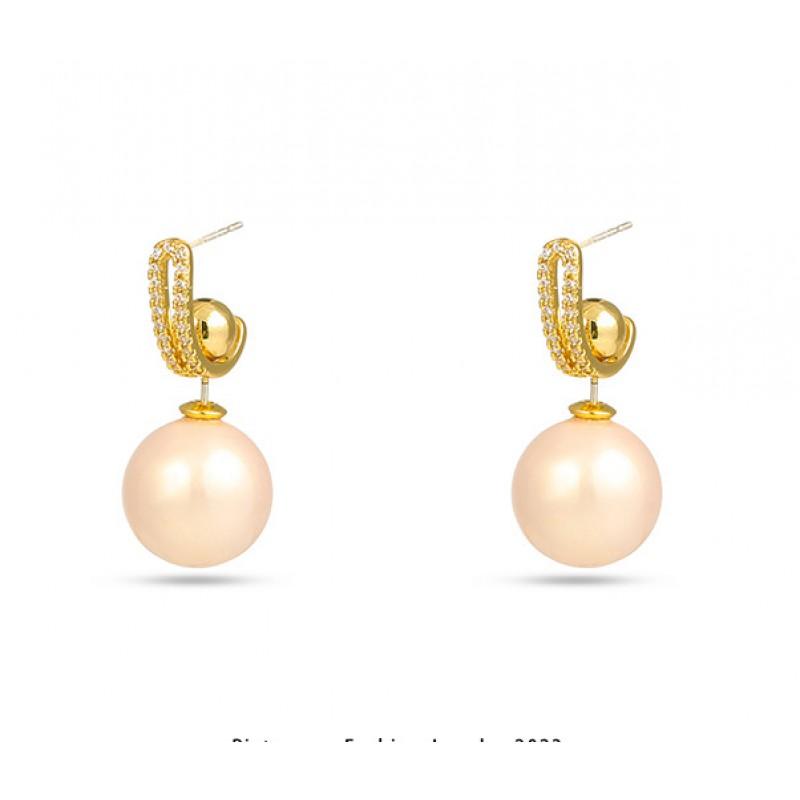 Elegant Multi-Wear Pearl Earrings Women Vintage French Chic Minimalist Studs With White Or Pink Imitation Pearls