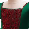 Kids Girls Santa Claus Xmas Elf Princess Sequins Tutu Dress Children Christmas New Year Cosplay Costumes Kindergarten Performance Role Play Outfit