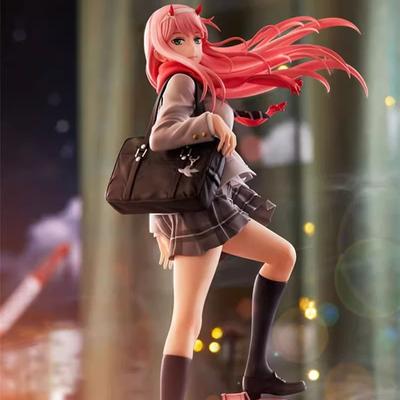 28cm Darling In The Franxx Zero Two Anime Uniform Ver Anime Figure Collectible Figurine Desktop Decoration Present Designed For Otaku