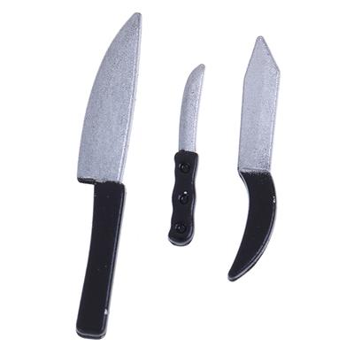 4Pcs 1:12 Dollhouse Miniatures Kitchen Cutting Board Knife Set Mini Toys