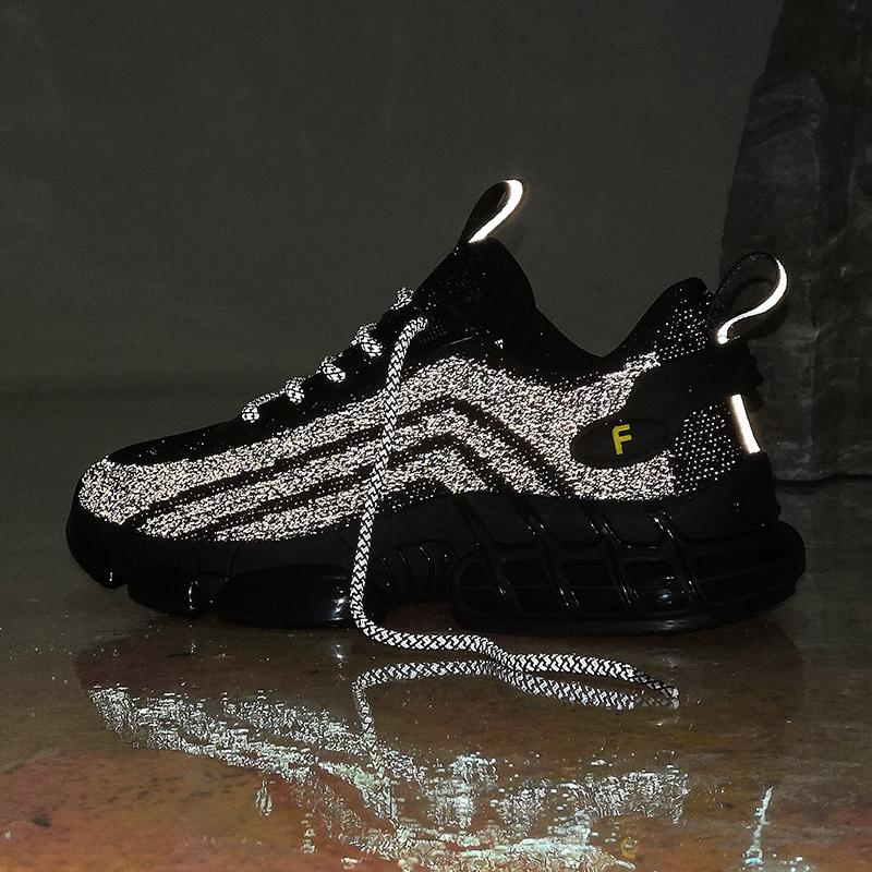 Модная мужская повседневная спортивная обувь Популярные светящиеся кроссовки из дышащей — фото 7