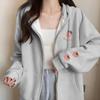 2026 New Strawberry Print Zipper Hooded Jacket Spring And Autumn Thin Collection Fashion Trends Versatile Casual Lazy Wind