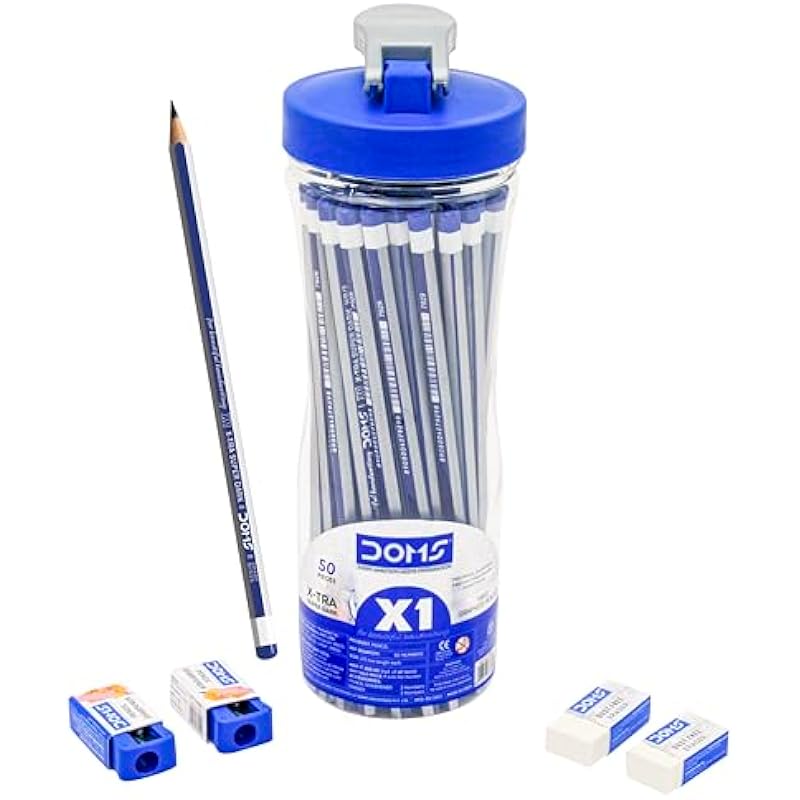 

Doms X1 Pencil 50 Pcs Pencil Sipper, Black