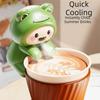 Air-Blowing Attachmen Food Cooling Fan Cute Cartoon Design Mini Clip on Fan  Travel Use