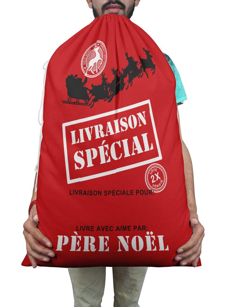 Printtoo Large Drawstring Canvas Bag Christmas Sack Bags Santa Gift Sack Custom Party Favor 2 Pcs 27x20 Inch