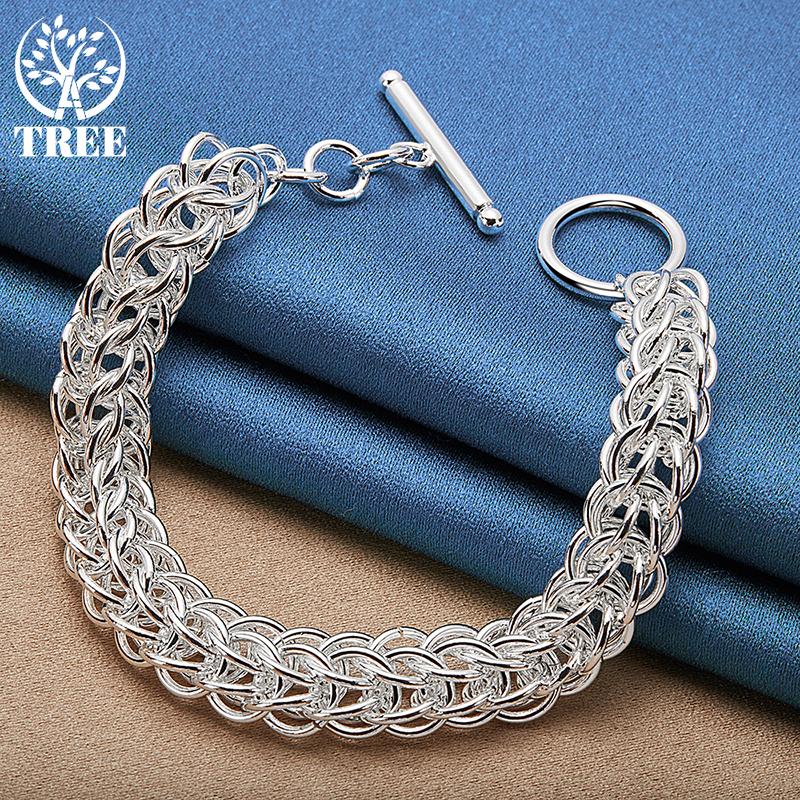 925 Sterling sølv multi-sirkel armbånd smykker