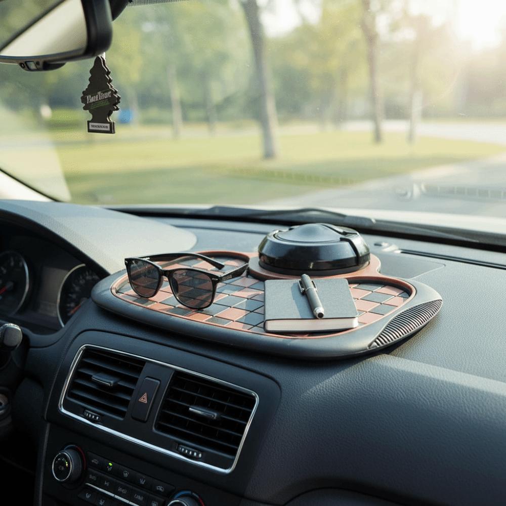 Three-In-One Design Car Phone Holder Non-Slip Pad Car-Mounted Organizer  Car Storage