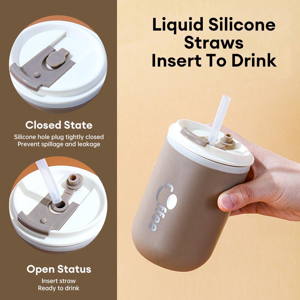 500ML Coffee Car Thermo Mug for Tea Water Leakproof Thermos Cup Travel Coffee Mug Double Stainless Steel Insulated Bottle