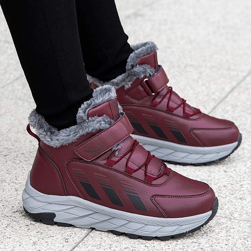 Brand genuine winter new velvet warm cotton shoes waterproof and non-slip mid-outdoor snow boots