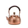 Tea Kettle with Wrapped Handle Handmade Hammered Copper Teapot HeatResistant for