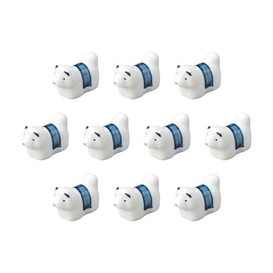 Goth Dog Puppy Chopstick Rests, Set of 10, 4.2x1.8x2.6cm, Setomono Honpo