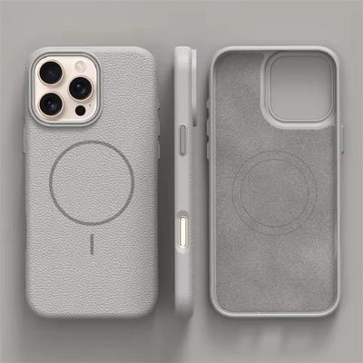 Obchodní Textura Kůže Liči Magsafe Magnetické Bezdrátové Nabíjecí Pouzdro Pro iPhone 16 14 15 13 12 11 Pro Max Plus Měkký Zadní Kryt