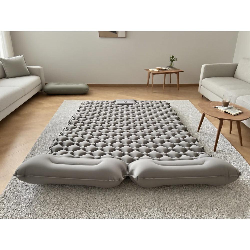Outdoor Camping Double Inflatable Mattress Extra Wide Sleeping Pad Ultralight Folding Bed Sleeping Mat Car Travel Mat