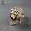 Antique Bronze Male Lion King Statue Small Ornaments Solid Copper Mountain Lions Miniature Figures Brass Sculpture Crafts Decor