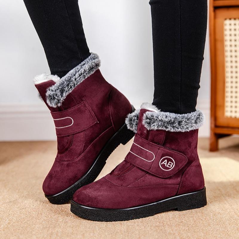 Fashion 2025 New Snow Boots for Women,Fashionable and High-quality Women's Boots Thick Plush Waterproof Cotton Shoes,Velcro Cotton Boots
