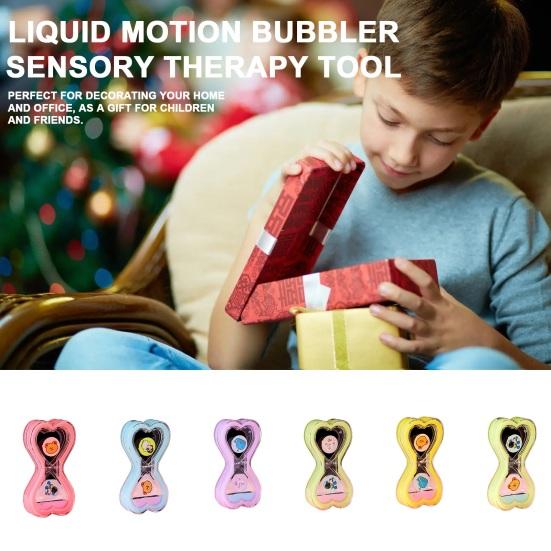 

Сенсорная игрушка Liquid Motion Bubbler, креативная форма, мультяшный узор, прозрачная акриловая сенсорная игрушка с замедленным движением, украшение для рабочего стола