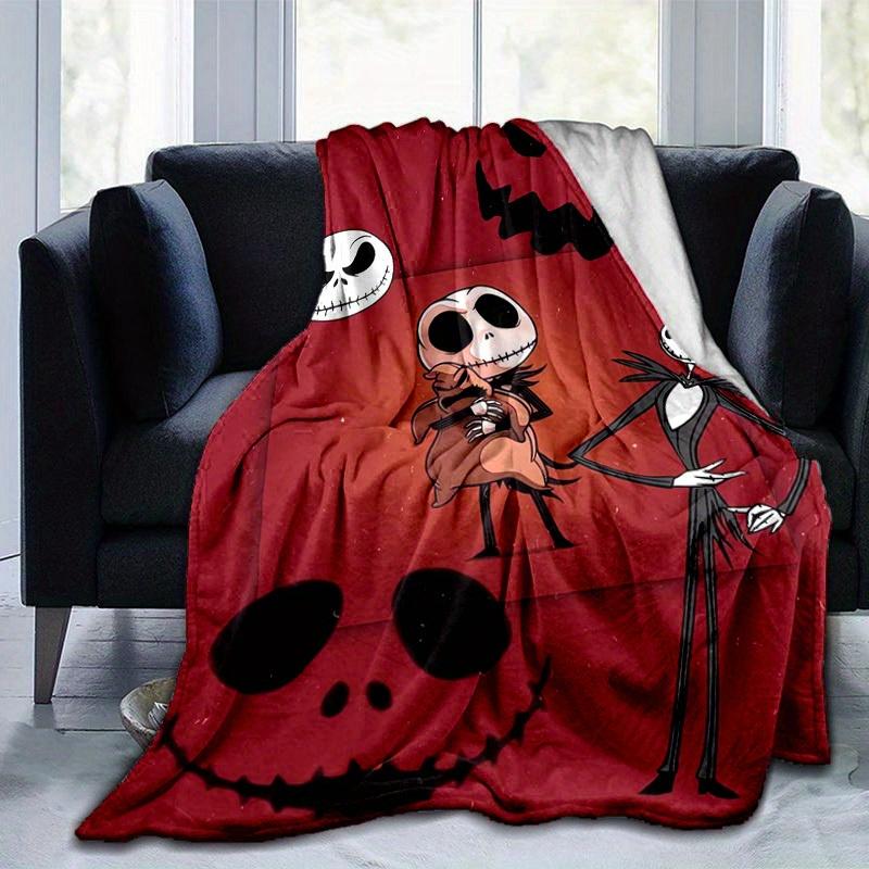 1pc, Cozy Nightmare Before Christmas Home Decor Blanket: Perfect Gift for Bedroom, Living Room, Travel, Camping, Car