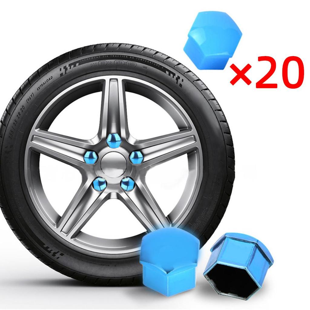 20 Stück 17 mm 19 mm 21 mm Auto-Radmutternkappen Auto-Nabenschraubenabdeckung Bolzenfelgen Außendekoration Spezialsteckdosenschutz Staubdicht