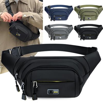Herren Ultra-Dünne Unsichtbare Hüfttasche - Diebstahlsichere Canvas Bauchtasche für Laufen & Sport