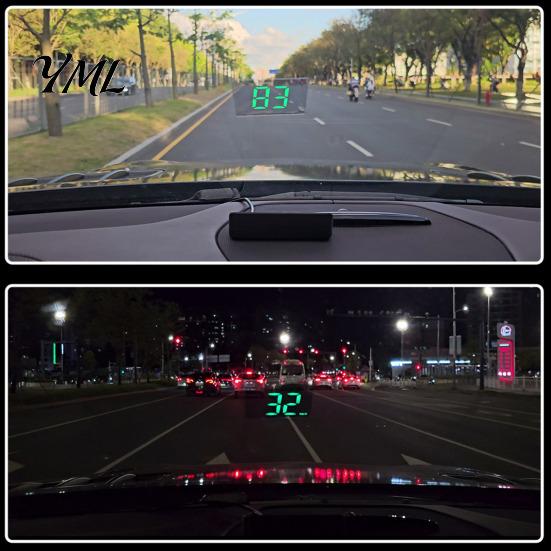 Vehicle Monitoring System Car HUD, Heads-up Display for Cars, GPS Speedometer with Dual Chip 10Hz Speed Reading Truck Refresh, KMH/MPH Plug-and-Play,