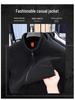 Men's 2025 Autumn/Winter Fleece Stand Collar Hoodie - Thick, Warm, and Casual Zipper Cardigan Outerwear.