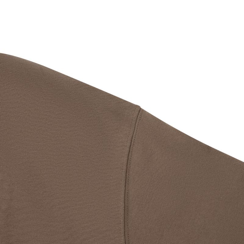 Li Ning Simple Versatile Solid Color Embroidered Casual T-Shirt Unisex Tops Clay-Brown AHSWD09-5